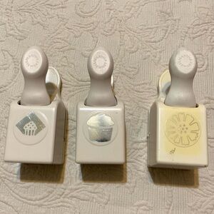 Martha Stewart Around The Page Cupcake & Flower Scrapbook Paper Punch Stamp Lot